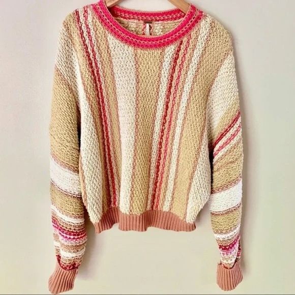 Free People Pull Over Knit Sweater Size M - Picture 9 of 13